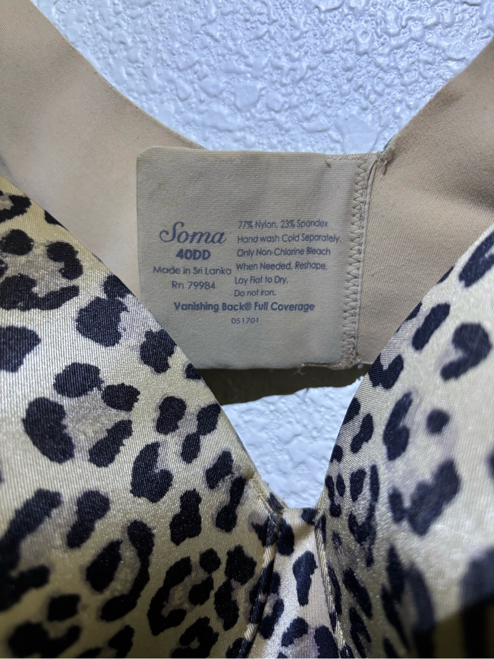 🐆Soma Leopard Print Vanishing Back Full Coverage Bra🐆 - Picture 3 of 3
